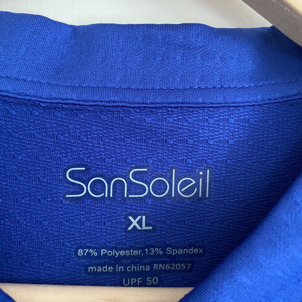 San Soleil Long Sleeve UPF 50 1/4 Zip Size XL Extra Large - Picture 3 of 6